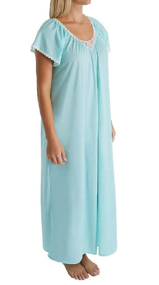 Shadowline Cameo Long Nightgown with Flutter Sleeve - 32123