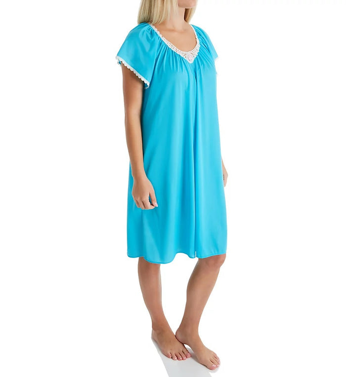 Shadowline Cameo Short Nightgown with Flutter Sleeve - 36123
