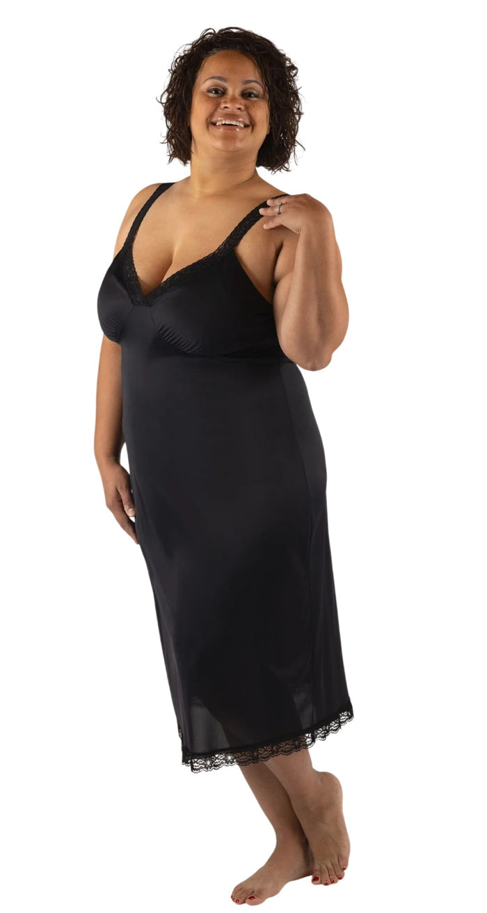 Shadowline Lace Trim Nylon Full Slip - 27014-28