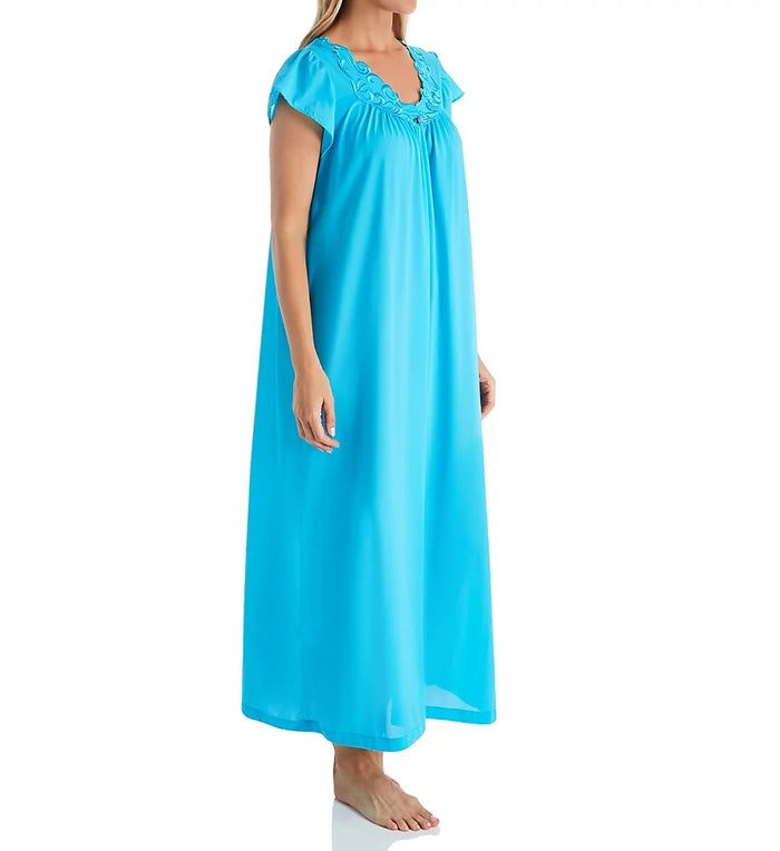 Shadowline Rosebud Long Cap Sleeve Nightgown - 32222