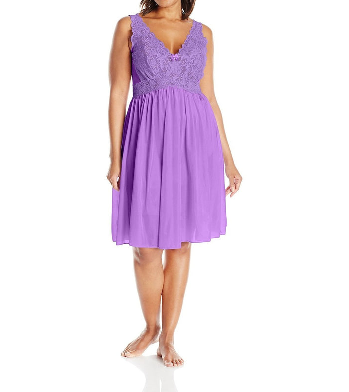 Shadowline Women's 40" Silhouette Lace Bodice Sleeveless Waltz Gown - 37737
