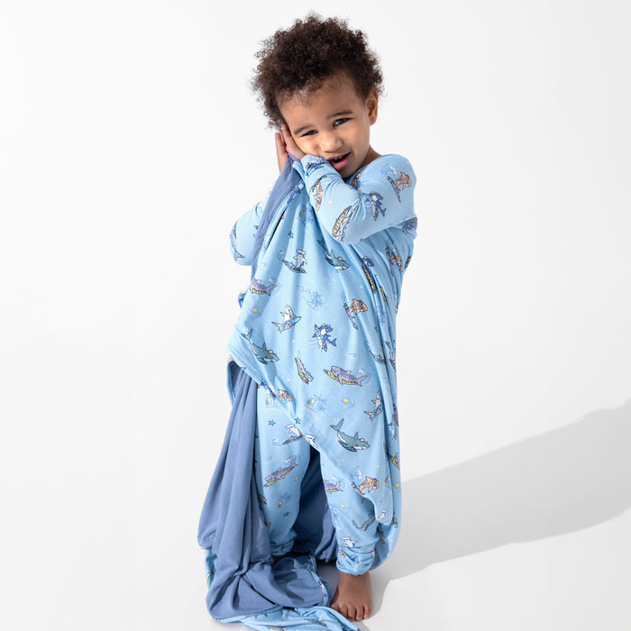 Shark School Bamboo Blanket