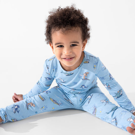 Shark School Bamboo Kids Pajamas