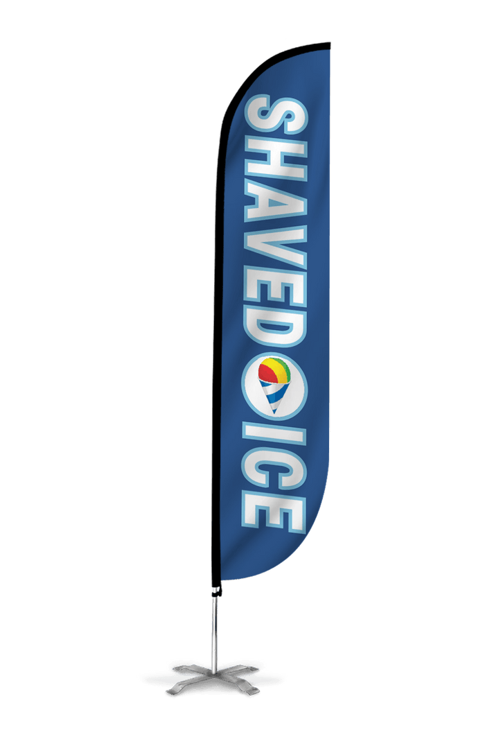 Shaved Ice Feather Flag Blue