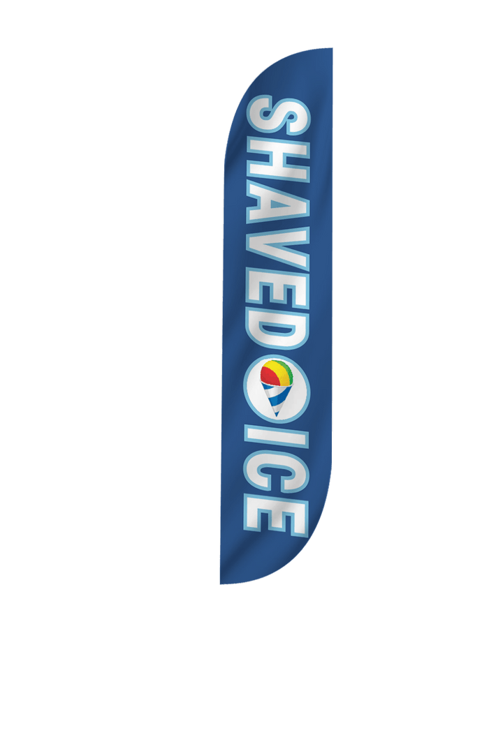 Shaved Ice Feather Flag Blue