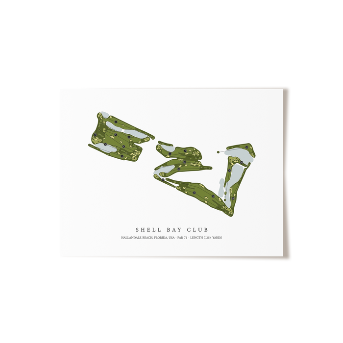 Shell Bay Club | Golf Course Map | Unframed