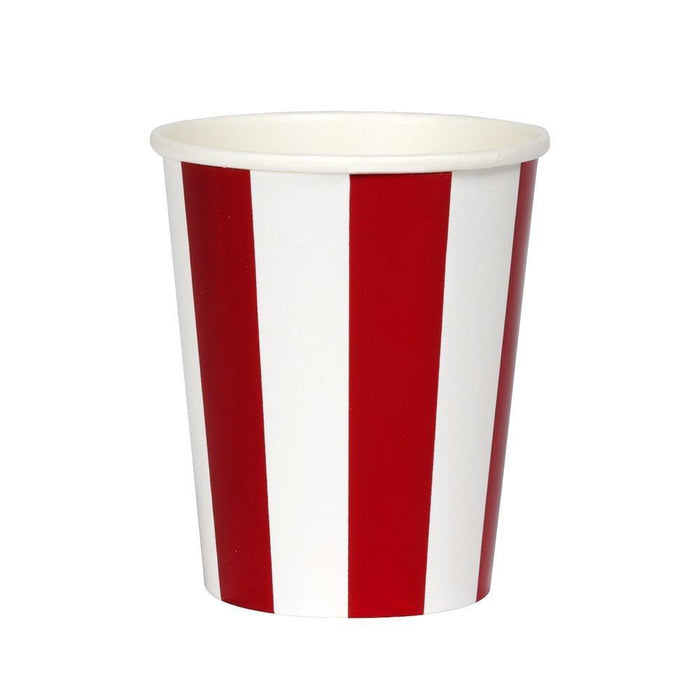 Shiny Red Stripe Cups