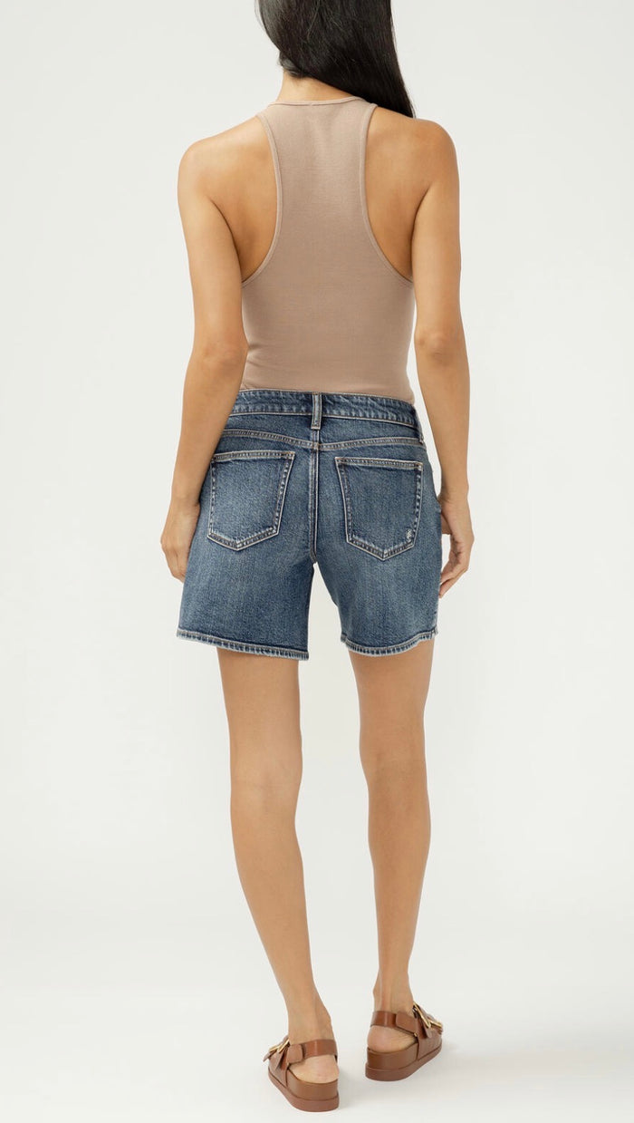 SILVER Suki Mid Rise Long Shorts
