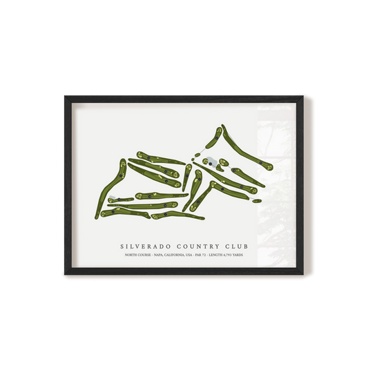 Silverado Country Club - North Course | Golf Course Map | Black Frame