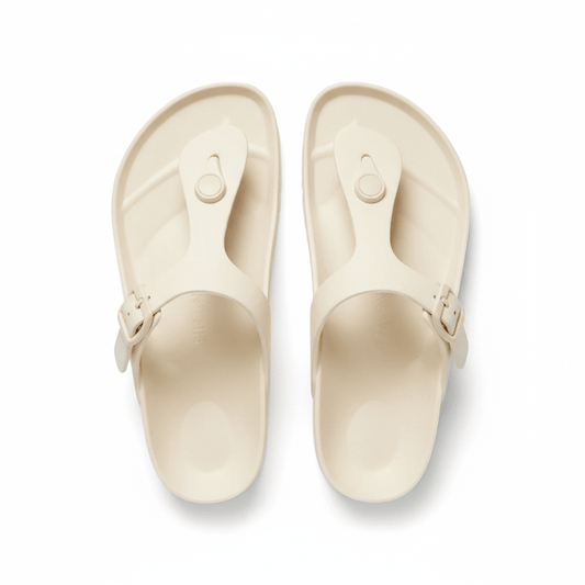 SKECHERS Sculpted-Accent Flatform Thong Sandals - Chalk SLW9 - Runner