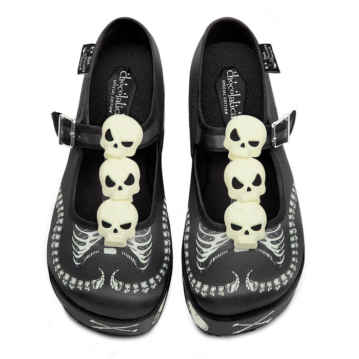 Skeletons Under My Bed Women's Mary Jane Platforms