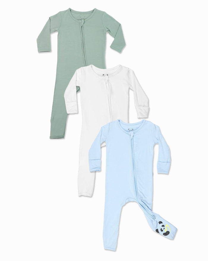 Sky & Sage Bundle - Bamboo Convertible Footie