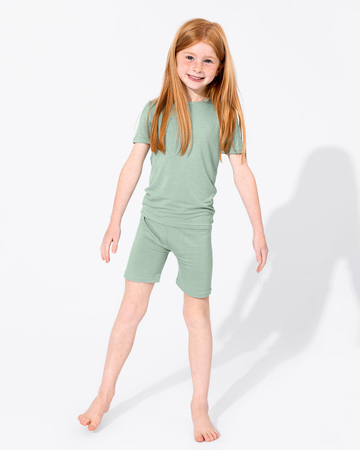Sky & Sage Bundle - Kids Bamboo Short Set