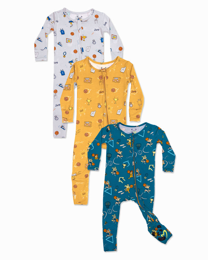 Slam Dunk Bundle - Bamboo Convertible Footie