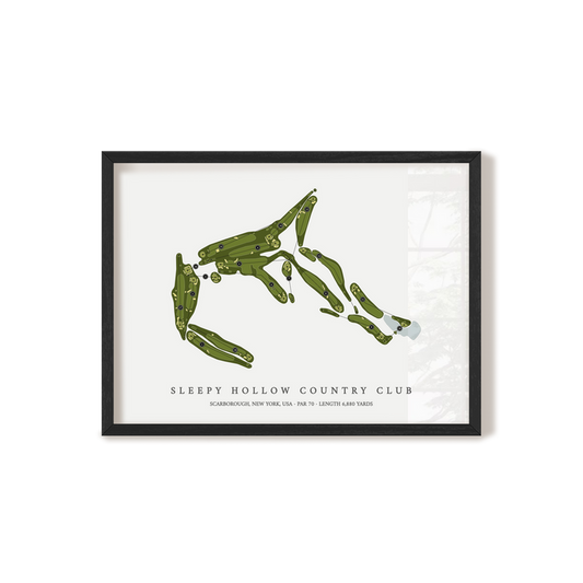 Sleepy Hollow Country Club | Golf Course Map | Black Frame