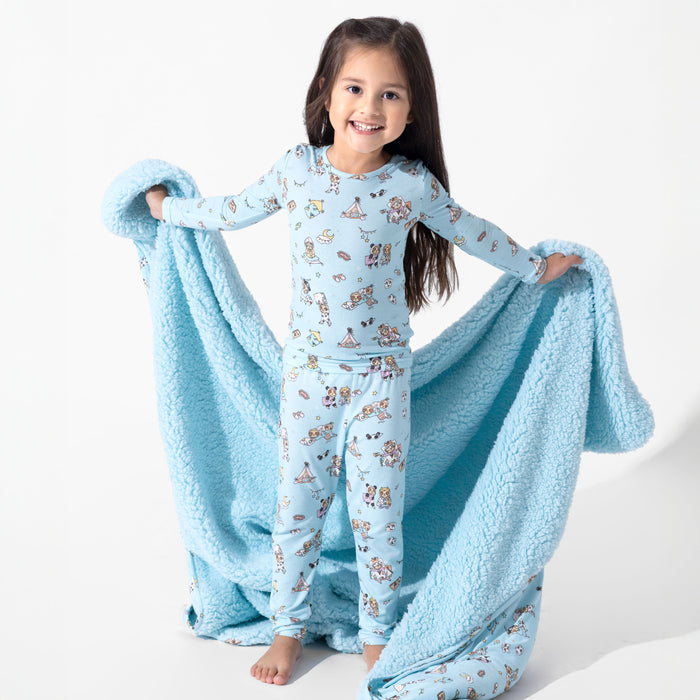 Sloth Pajama Party Bamboo Sherpa Blanket