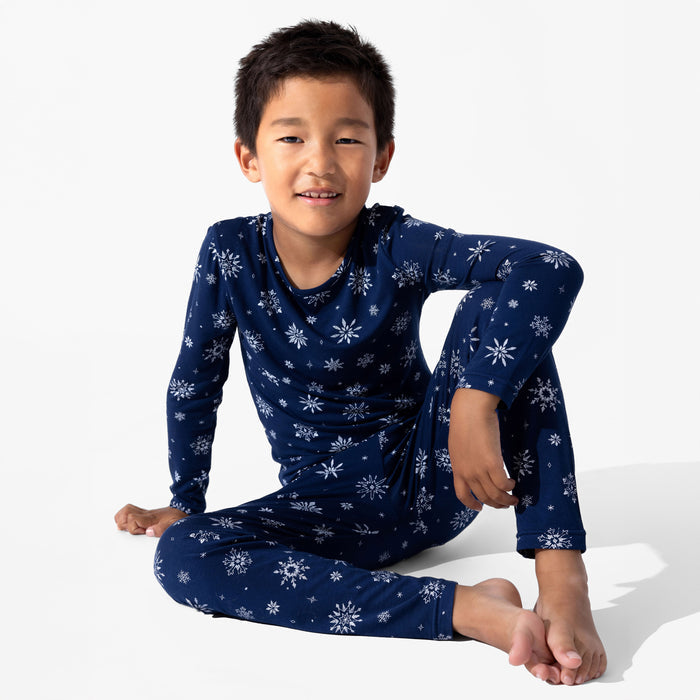 Snowflake Bamboo Kids Pajamas