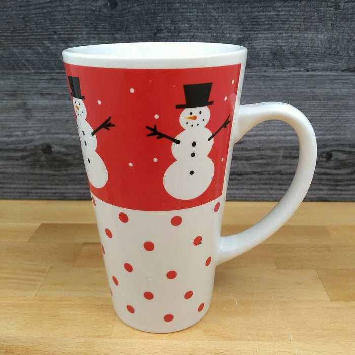 Snowman Winter Tall Design Coffee Mug 16oz in Warm Gray 473ml Stoneware Tea Cup