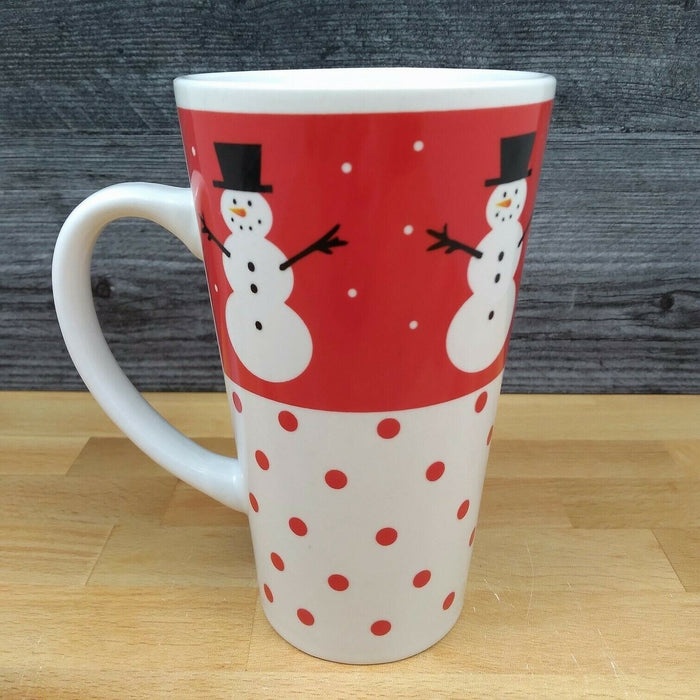 Snowman Winter Tall Design Coffee Mug 16oz in Warm Gray 473ml Stoneware Tea Cup