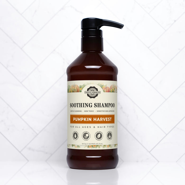 Rustic Strength, Soothing Shampoo, 16oz Plastic, Pumpkin Harvest