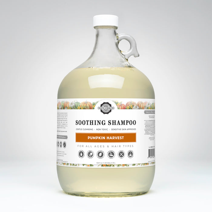Rustic Strength, Soothing Shampoo, 128oz Glass, Pumpkin Harvest