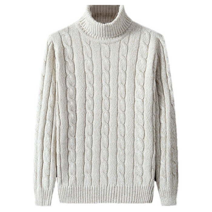 SOVIRA MEN'S POLYESTER ROLL NECK JUMPER
