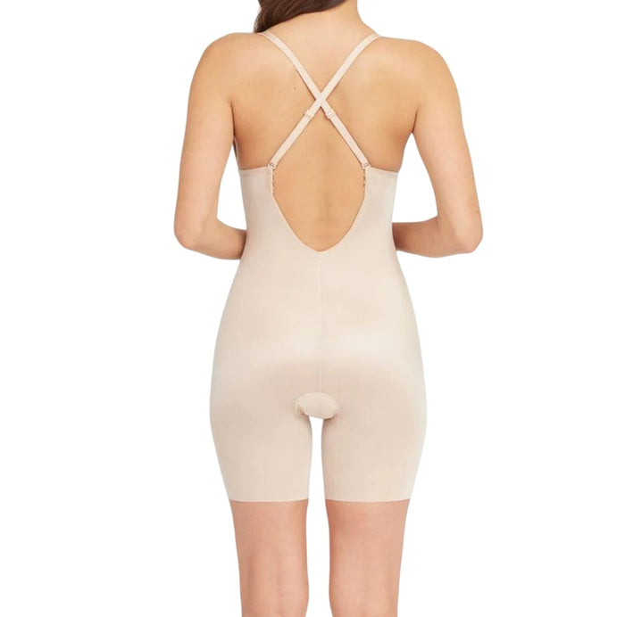 SPANX Plunge Low-Back Mid-Thigh Bodysuit - 10157R