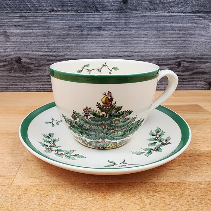Spode Christmas Tree Set of 4 Cup and Saucer Coffee Mug Dinnerware England