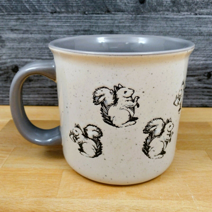 Squirrel Design Coffee Mug 21oz in Warm Gray 621ml Stoneware Tea Cup