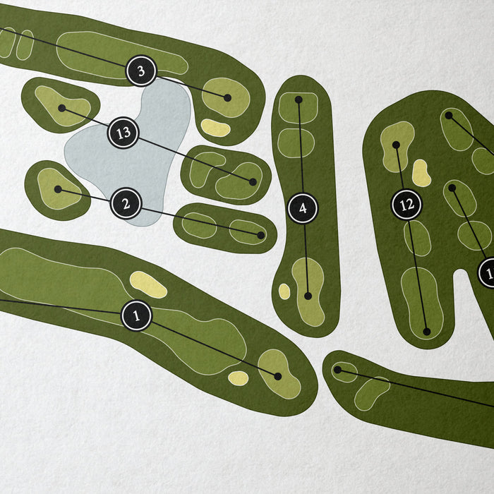 Squirrel Run Country Club | Golf Course Map | Close Up