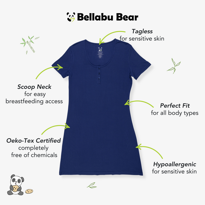 Starry Night Blue Bamboo Women's Nightgown