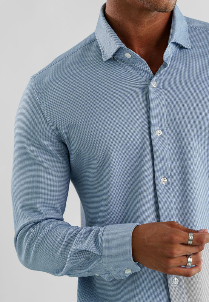 STONE ROSE 2 Tone Dry Touch Pique Long sleeve knit