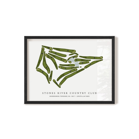 Stones River Country Club | Golf Course Map | Black Frame
