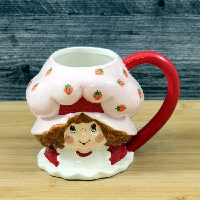 Strawberry Shortcake Coffee Mug 3D Ceramic Girl Face Tea Cup Blue Sky Goldminc