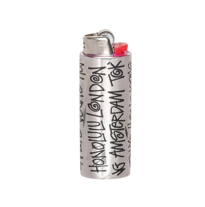 Stussy City Metal Lighter Case Silver - 138951