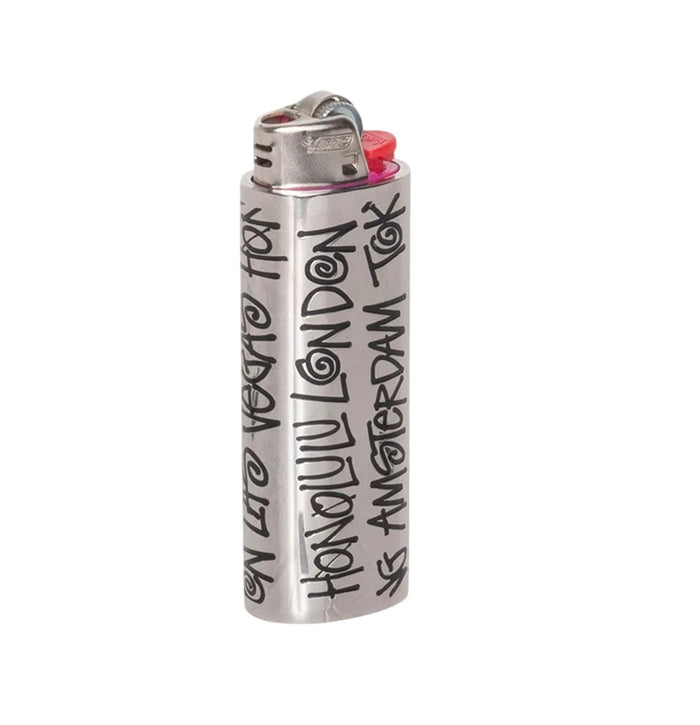 Stussy City Metal Lighter Case Silver - 138951