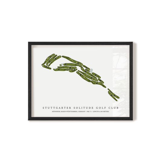 Stuttgarter Solitude Golf Club | Golf Course Map | Black Frame