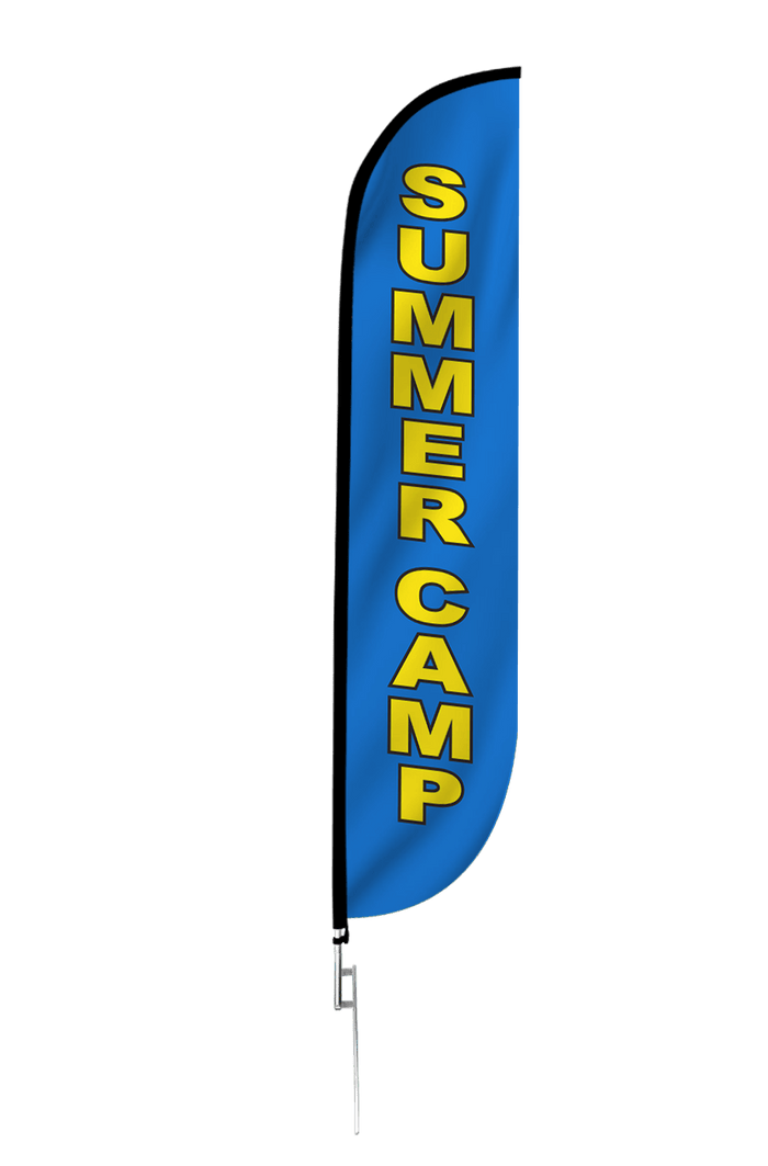 Summer Camp Feather Flag Blue