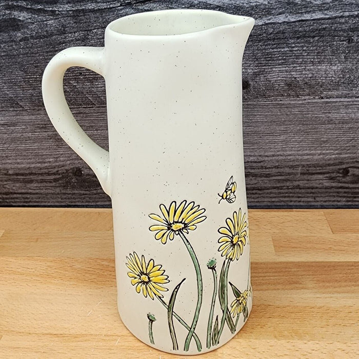Summer Daisy with Bee's Embossed Pitcher Decorative Floral Home by Blue Sky