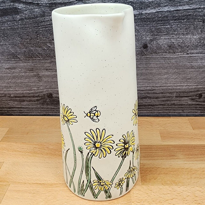 Summer Daisy with Bee's Embossed Pitcher Decorative Floral Home by Blue Sky