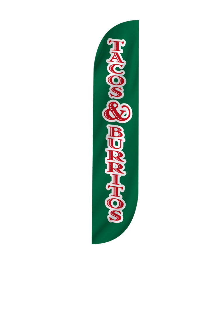 Tacos & Burritos Feather Flag