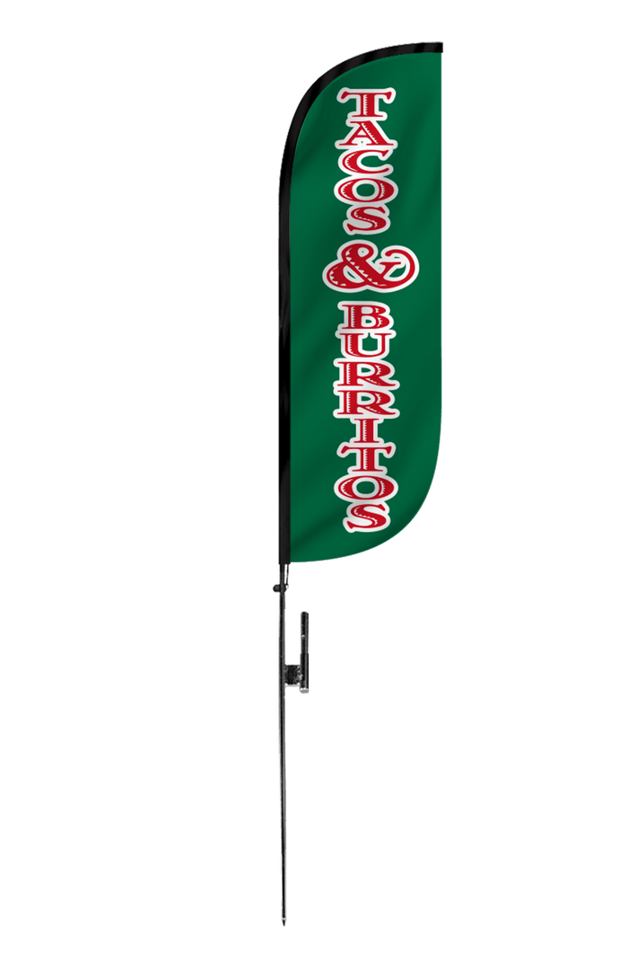 Tacos & Burritos Feather Flag