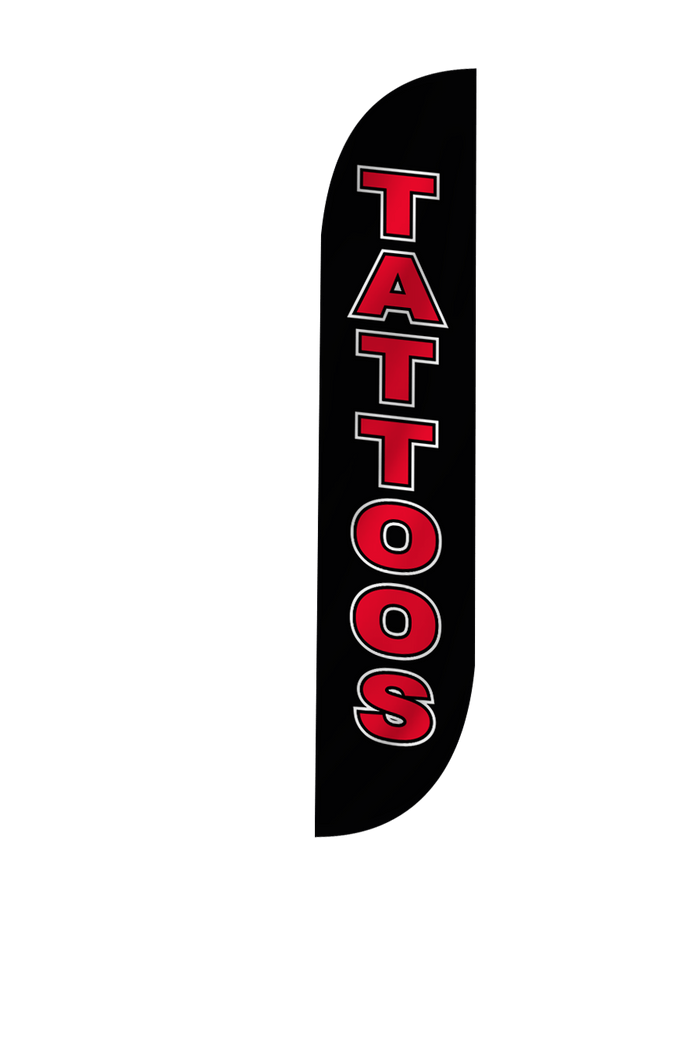 Tattoos Feather Flag Black
