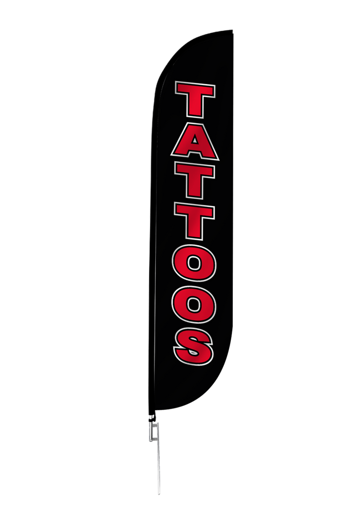 Tattoos Feather Flag Black