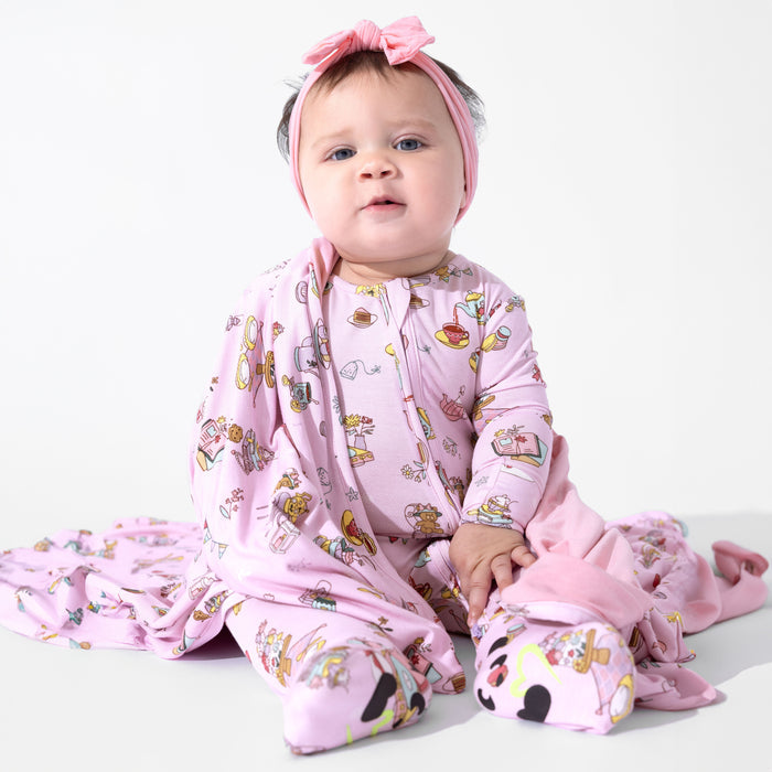 Tea Party Bamboo Convertible Footie