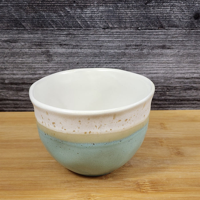 Teal and White Drip Coffee Mug Tea Cup White Inside by Blue Sky 18oz