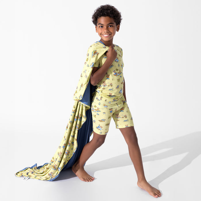 Teddy Bear Picnic Bamboo Kids Pajama Short Set