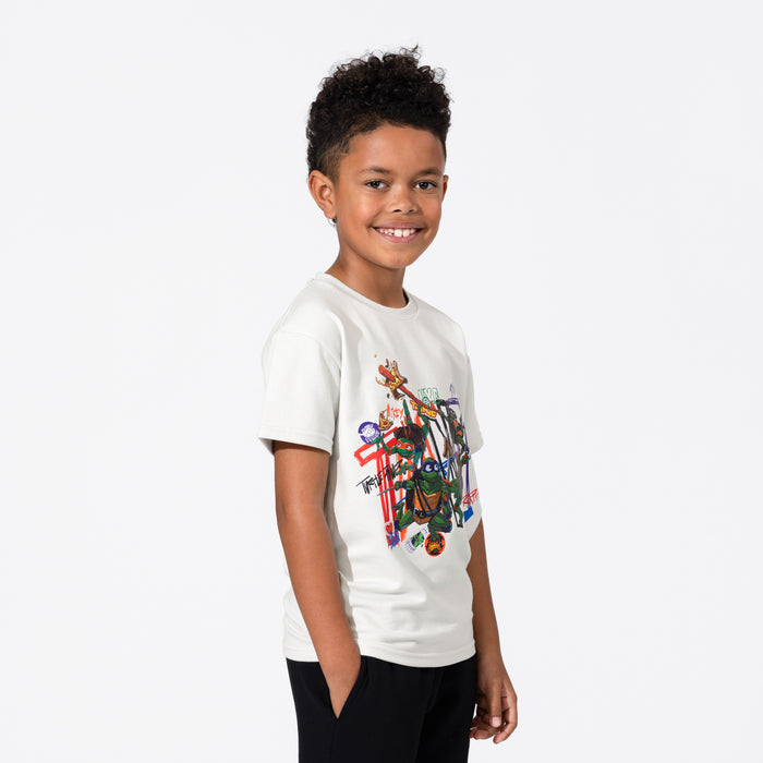 Teenage Mutant Ninja Turtles: Mutant Mayhem Bone White Bamboo Terry Kids Oversized T-Shirt
