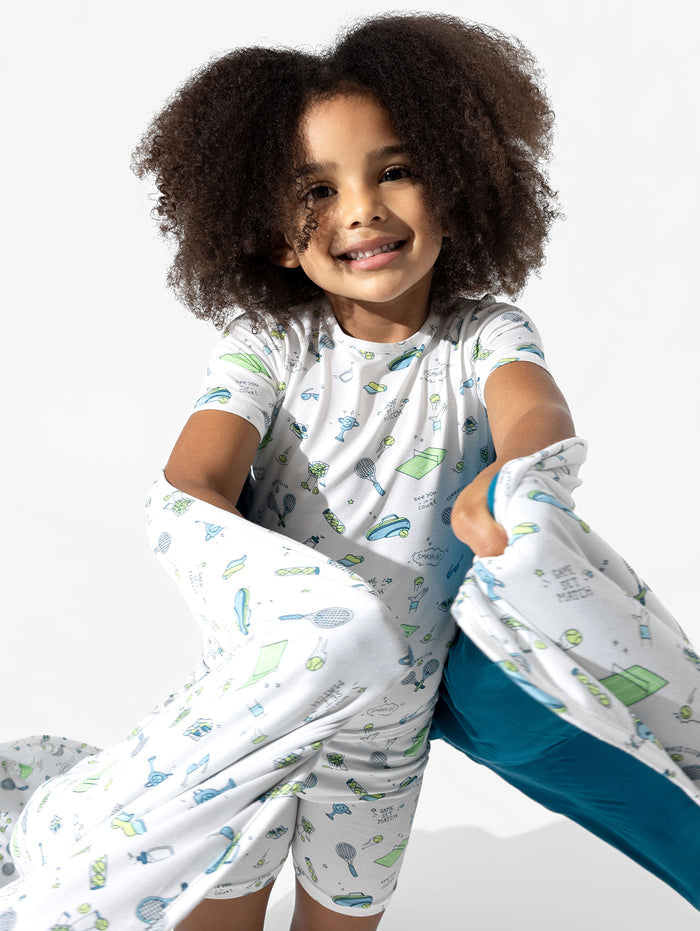 Tennis Bamboo Kids Pajama Short Set