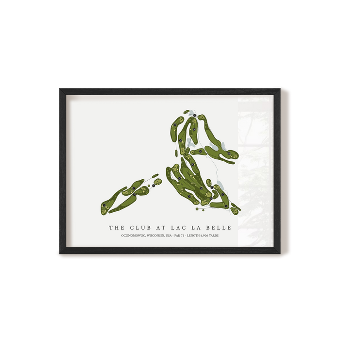 The Club at Lac La Belle | Golf Course Map | Black Frame